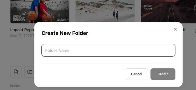 New document / New folder icons