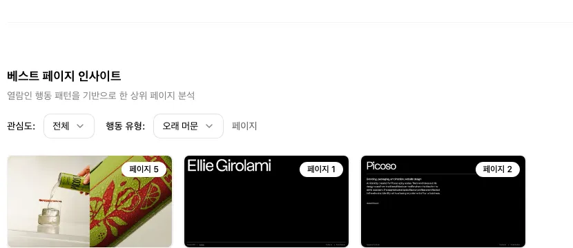 베스트 페이지 인사이트