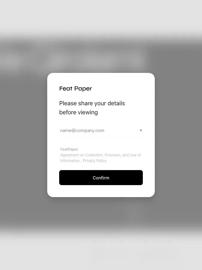 The lead form in the web viewer