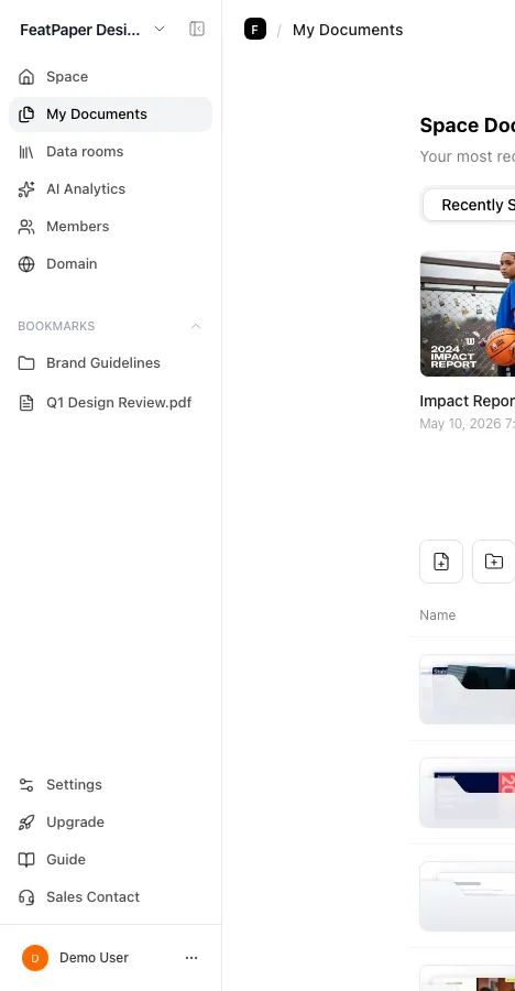 Sidebar navigation