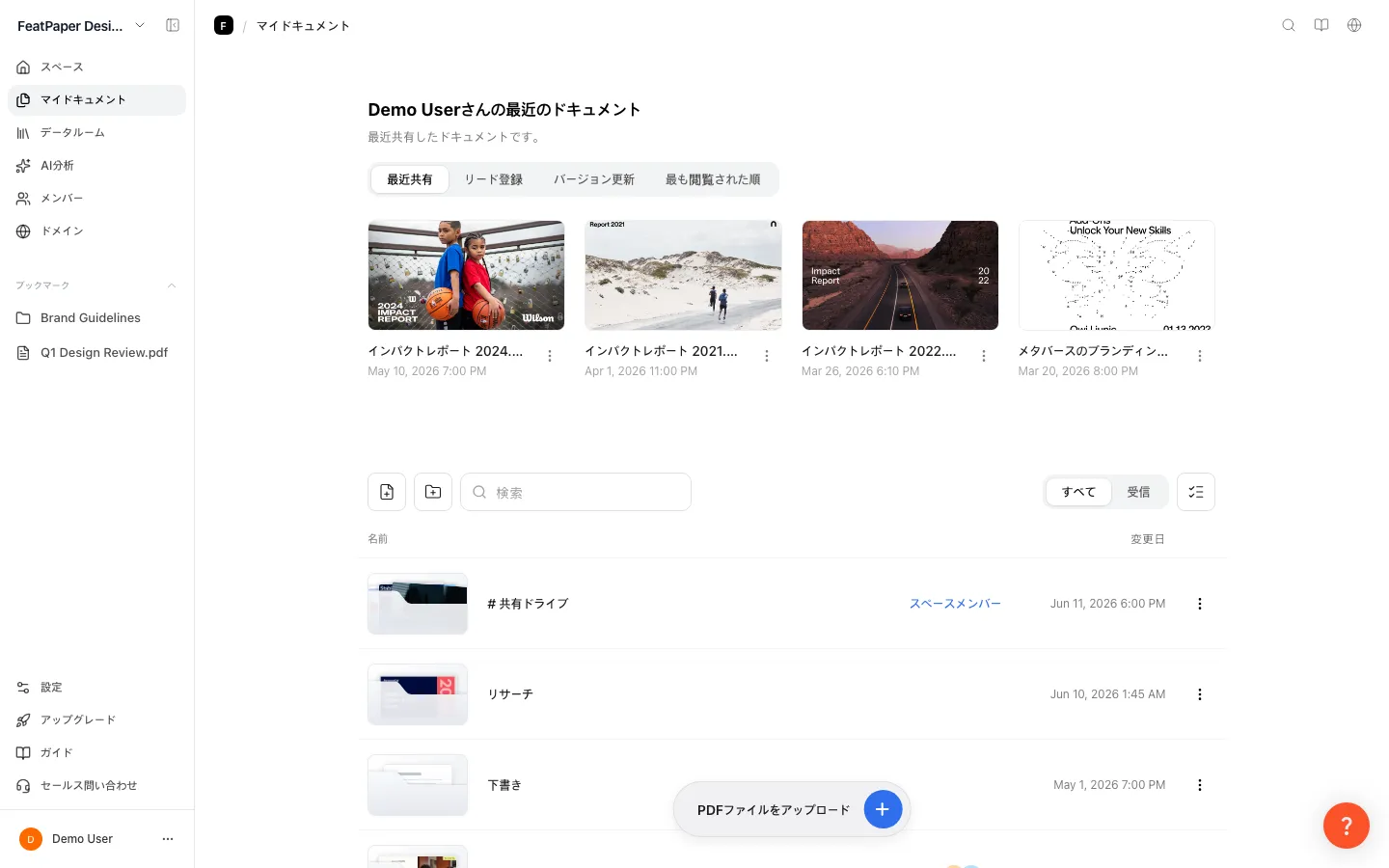 ダッシュボード概要